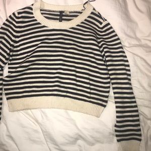 crop striped sweater